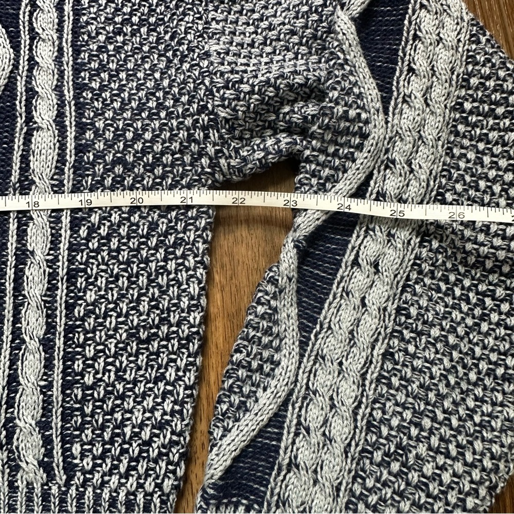 Willow‎ & Wind Knitted Sweater, Cropped, Navy, Light Grey, Oversized, Large - Picture 11 of 12